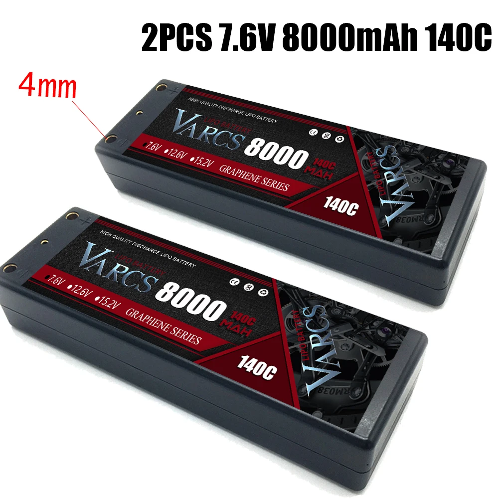 2 шт. VARCS RC Lipo Battery 2S 7,6 V 8000mAh 140C/280C 4MM Bullet Hard чехол для RC 1/8 Car Off-Road багги Грузовик лодки Salash Parts
2 шт. VARCS RC Lipo Battery 2S 7,6 V 8000mAh 140C/280C 4MM Bullet Hard чехол для RC 1/8 Car Off-Road багги Грузовик лодки Salash Parts