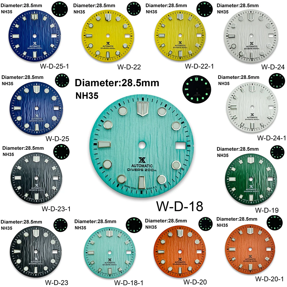 28.5mm S Logo Marine Glacier Diver's Dial Suitable For NH35/NH36 Movement Green Luminous Watch Modification Accessories
28.5mm S Logo Marine Glacier Diver's Dial Suitable For NH35/NH36 Movement Green Luminous Watch Modification Accessories