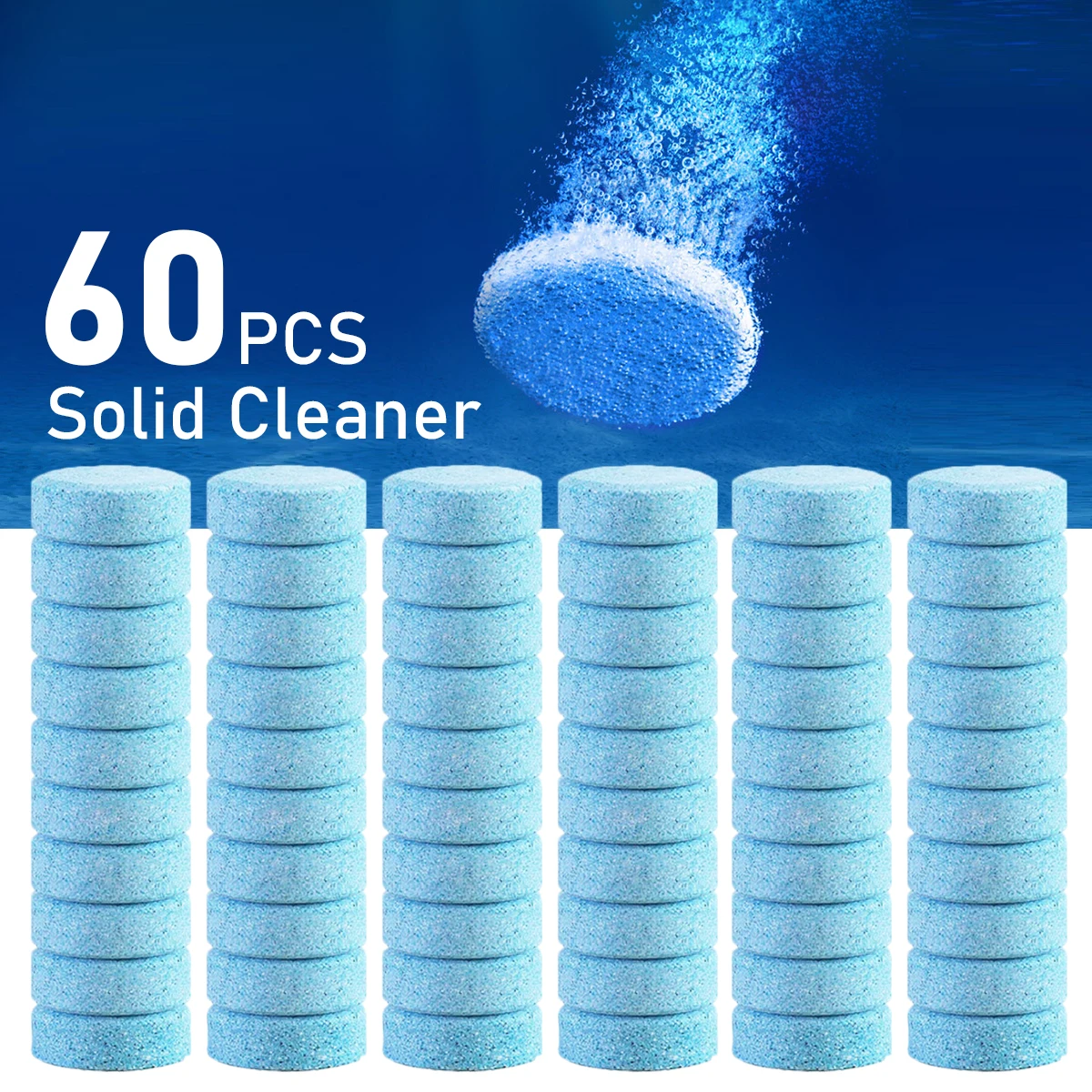 

10/20/40/60Pcs Solid Cleaner Car Windscreen Wiper Effervescent Tablets Glass Toilet Window Windshield Cleaning Auto Accessories