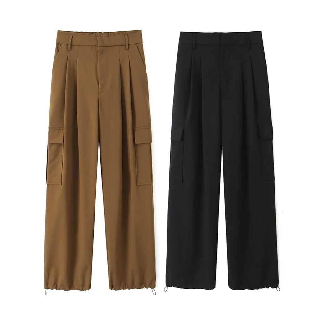 Autumn new high-waisted wide-leg trousers with pleated front straight-leg loose workwear trousers 7102520
Autumn new high-waisted wide-leg trousers with pleated front straight-leg loose workwear trousers 7102520