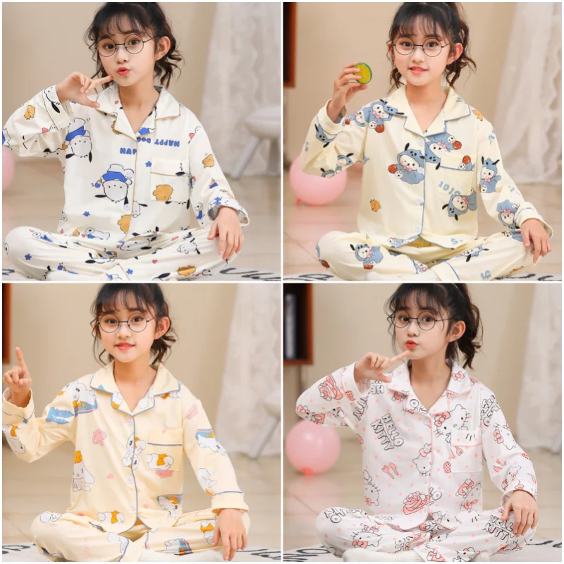 Sanrios аниме мультфильм Cinnamoroll HelloKittys понравило детские весенние осенние брюки с длинным рукавом Домашняя одежда пижамы для девочек
Sanrios аниме мультфильм Cinnamoroll HelloKittys понравило детские весенние осенние брюки с длинным рукавом Домашняя одежда пижамы для девочек