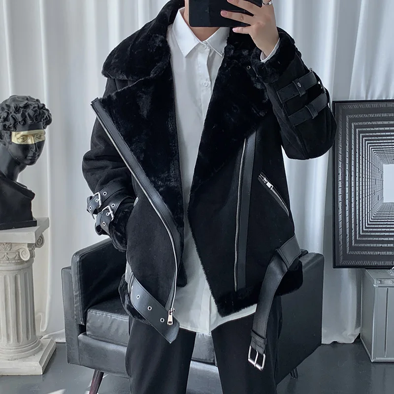 2022 New Winter Men's Faux Fur Design Jacket Warm Overcoat Turn-down Collar Outerwear Coat Casual Zipper Lapel Thicken Tops Q290
2022 New Winter Men's Faux Fur Design Jacket Warm Overcoat Turn-down Collar Outerwear Coat Casual Zipper Lapel Thicken Tops Q290