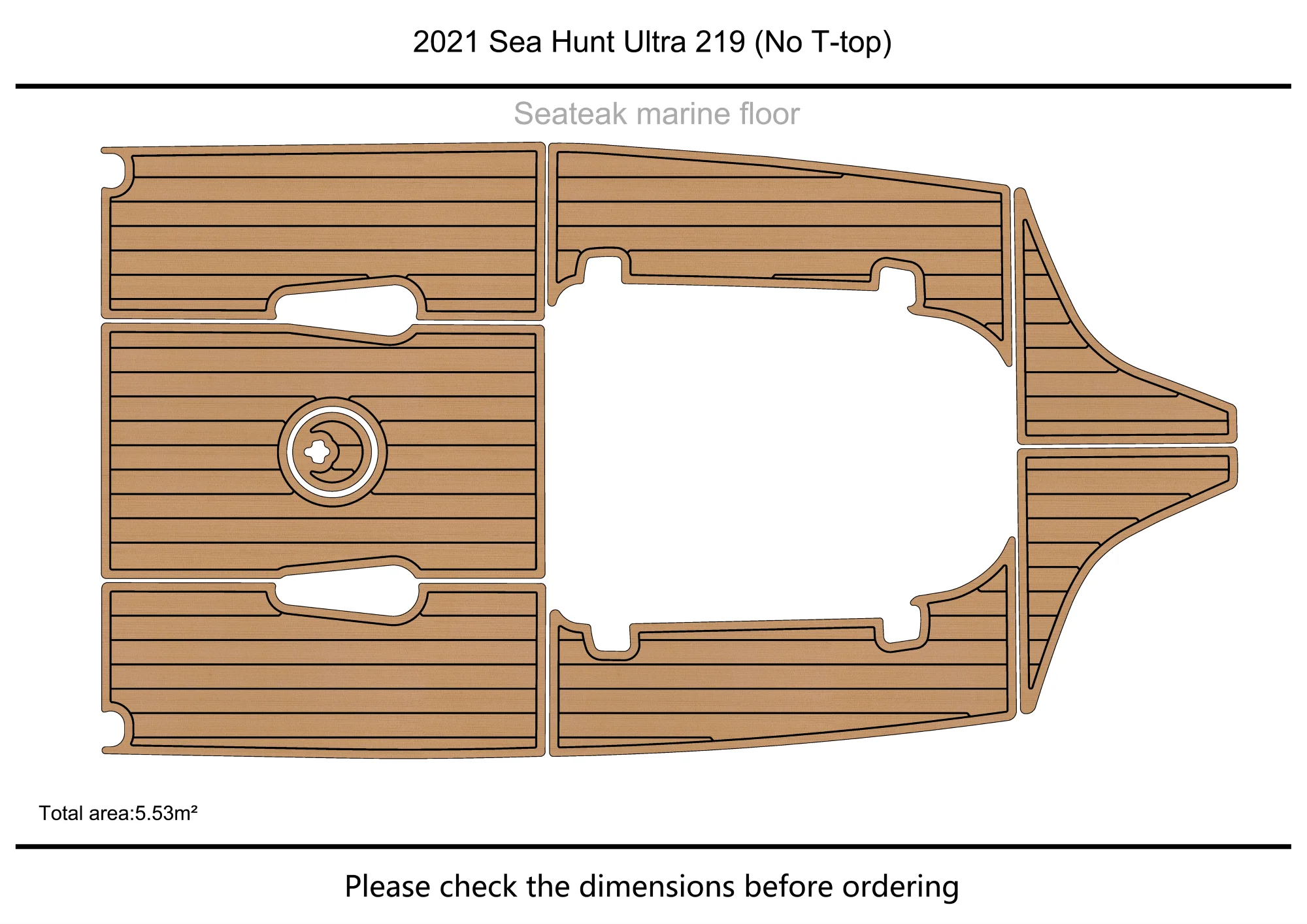 

2021 Sea Hunt Ultra 219 Cockpit swimming platform 1/4" 6mm EVA fAUX carpet Water Ski Yacht Fishing Boat Non-slip mat floor