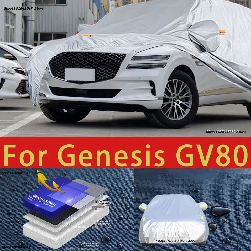 For Genesis GV80 Outdoor Protection Full Car Covers Snow Cover Sunshade Waterproof Dustproof Exterior Car accessories
For Genesis GV80 Outdoor Protection Full Car Covers Snow Cover Sunshade Waterproof Dustproof Exterior Car accessories
