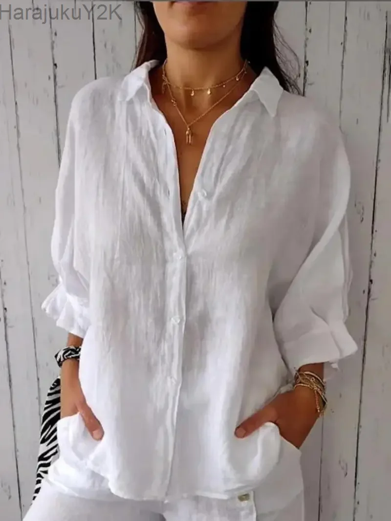 Women Cotton Linen Shirts Elegant Lace Up Back Bow Solid Casual 2024 Spring Summer Long Sleeve Blouse Chic Loose Harajuku Tops
Women Cotton Linen Shirts Elegant Lace Up Back Bow Solid Casual 2024 Spring Summer Long Sleeve Blouse Chic Loose Harajuku Tops