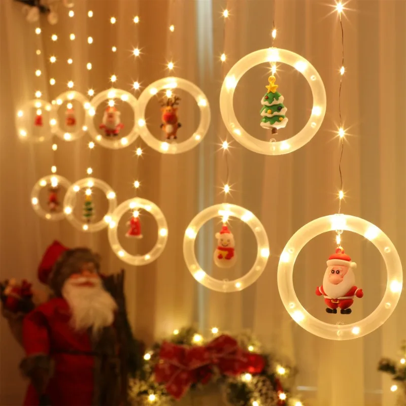 

Светодиодная Рождественская гирлянда со звездами, USB, с дистанционным управлением, с регулируемой яркостью, гирлянда-занавеска для комнаты, спальни, новогодний подарок, искусственное украшение