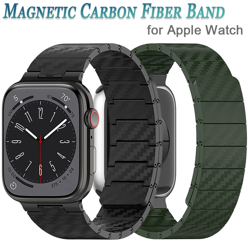 Magnetic Carbon Fiber Strap for Apple Watch Ultra 49mm Band 45mm 42 44mm 38 40 41mm Men Bracelet for iWatch Series 8 7 6 5 se 4
Magnetic Carbon Fiber Strap for Apple Watch Ultra 49mm Band 45mm 42 44mm 38 40 41mm Men Bracelet for iWatch Series 8 7 6 5 se 4