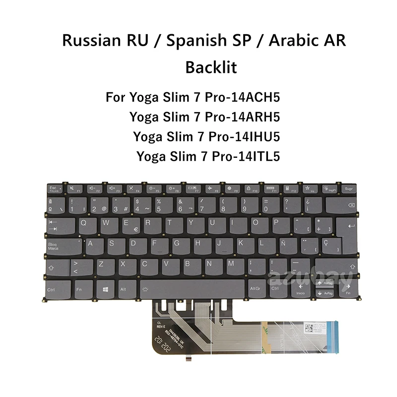 Клавиатура для ноутбука с подсветкой для Lenovo Yoga Slim 7 Pro-14ACH5, 7 Pro-14ARH5, 7 Pro-14IHU5, 7 Pro-14ITL5 PR4SB SP AR RU QWERTY
Клавиатура для ноутбука с подсветкой для Lenovo Yoga Slim 7 Pro-14ACH5, 7 Pro-14ARH5, 7 Pro-14IHU5, 7 Pro-14ITL5 PR4SB SP AR RU QWERTY