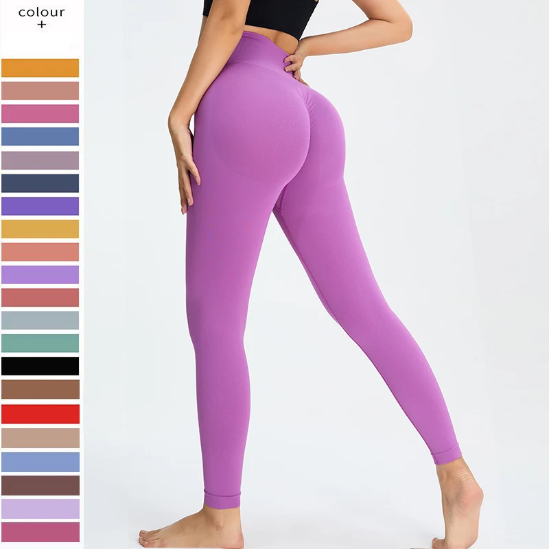 

2023 Seamless Sport Leggings Women Yoga Wear Lycra Gym Tights Push Up Scrunch Workout Fitness Raises Butt Legging Women's Pants