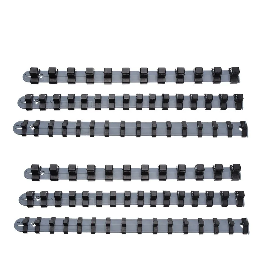 6pcs/set Plastic Sleeve Bracket Holder Socket Tray Rail Rack Storage Holder Organizer 1/4 3/8 1/2 Inch For Storing Loose Socket
6pcs/set Plastic Sleeve Bracket Holder Socket Tray Rail Rack Storage Holder Organizer 1/4 3/8 1/2 Inch For Storing Loose Socket