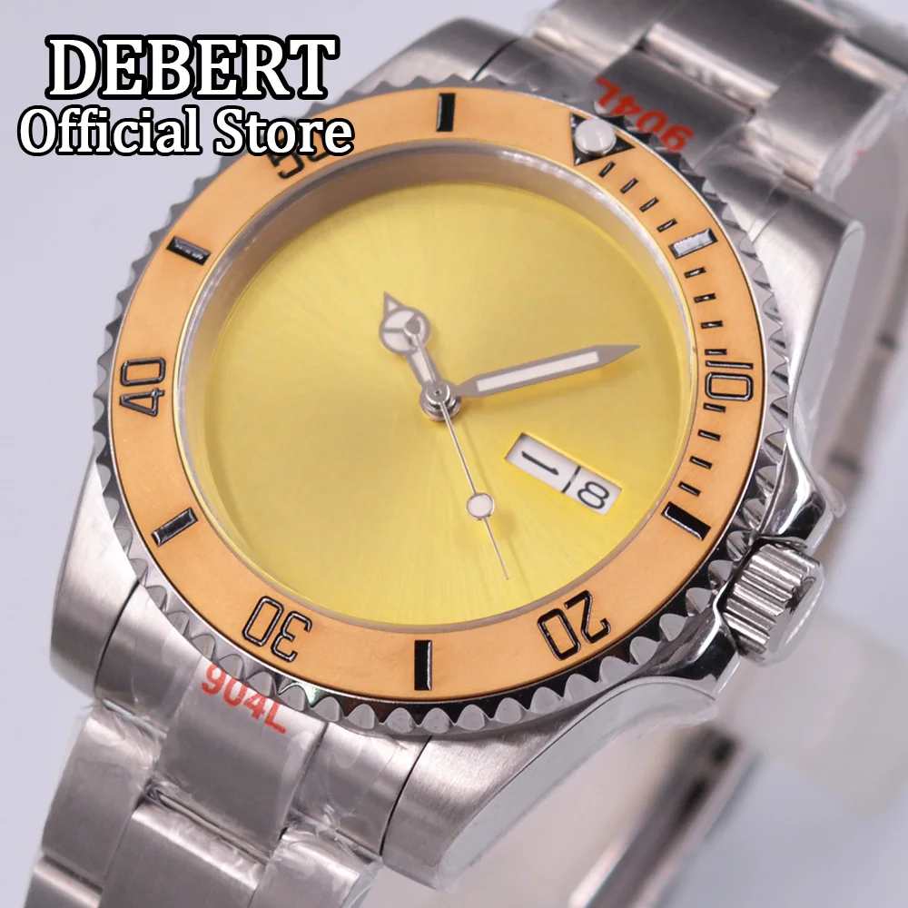 

DEBERT 40MM NH36 Automatic Mechanical watch Ceramic Bezel Sterile Dial Sapphire glass 316L Stainless steel case Luminous watch