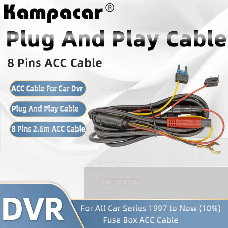 EC01 Car Dvr Camera Plug And Play Fuse Box Cable For Car Video Recorder Dash Cam Camera Cars Fuse box Connector 8 Pins ACC Cable
EC01 Car Dvr Camera Plug And Play Fuse Box Cable For Car Video Recorder Dash Cam Camera Cars Fuse box Connector 8 Pins ACC Cable