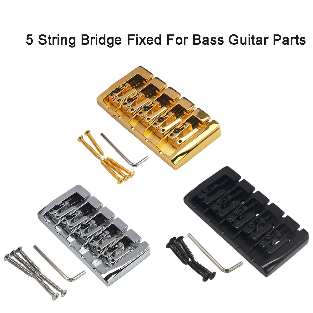 

1 шт. 5-струнный бас-гитарный мост с фиксированным жестким хвостом для 5-струнных бас-гитар двойного назначения аксессуары для басов Музыкальные инструменты