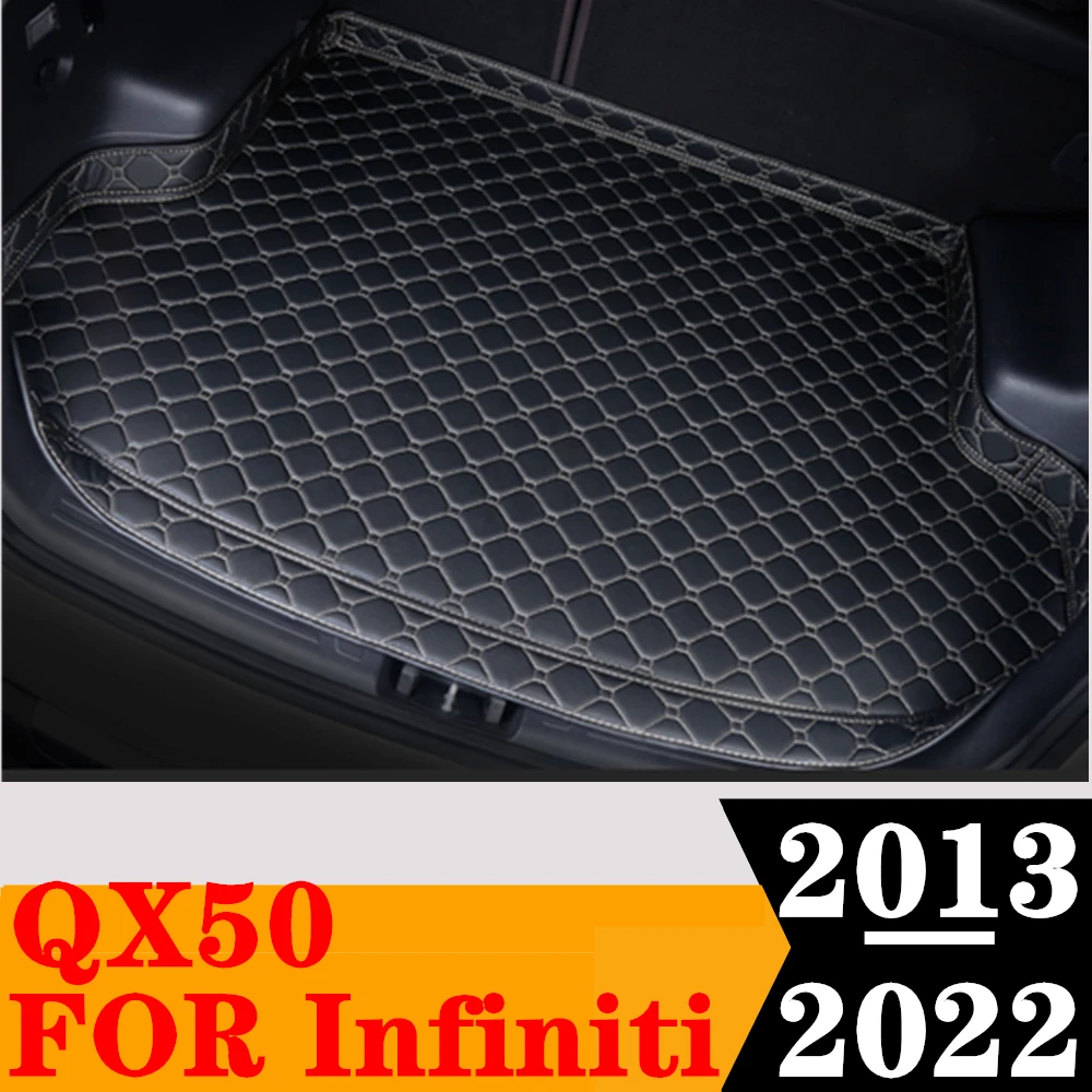 

Автомобильный коврик для багажника Sinjayer, водонепроницаемые автозапчасти, коврики для багажника, высокая сторона, Задняя подкладка для груза, коврик, подходит для Infiniti QX50 2013 14-2022