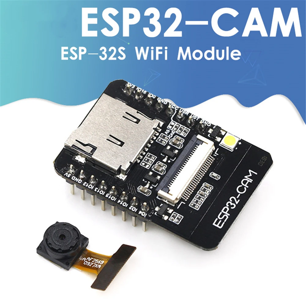 

ESP32-CAM WiFi + Bluetooth-compatible Module Camera Module Development Board ESP32 With Camera Module OV2640 2MP For Arduino