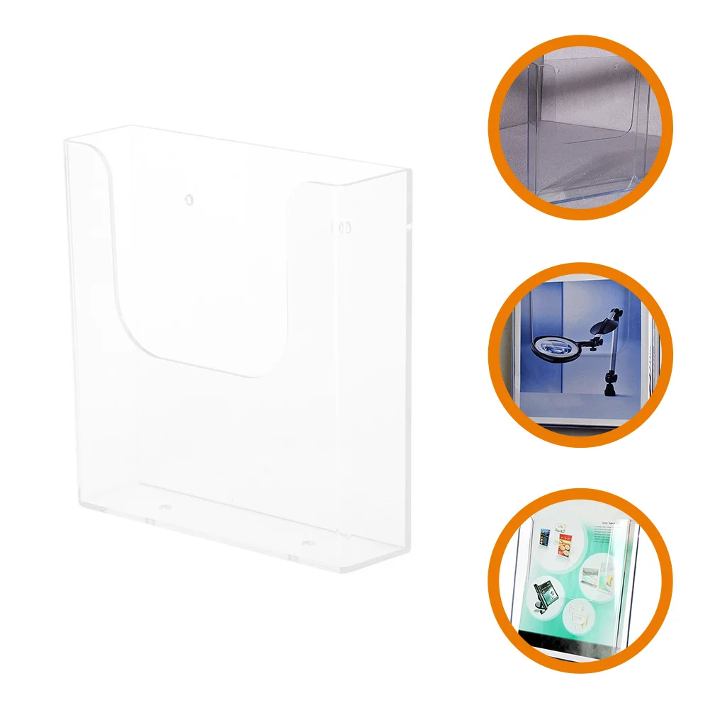 

Holder File Wall Stand Magazine Rack Display Document Pamphlets Organizer Paper Literature Clear Mount Brochure Office Hanging