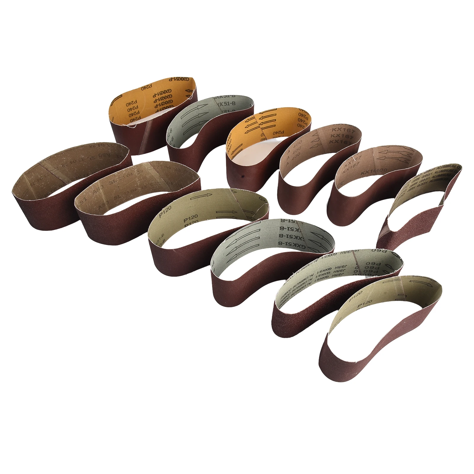 12PCS/set 60-400 Grit Sanding Belts Abrasive Bands Wood Soft Metal Polishing Sandpaper For Abrasive Belt Machine
12PCS/set 60-400 Grit Sanding Belts Abrasive Bands Wood Soft Metal Polishing Sandpaper For Abrasive Belt Machine