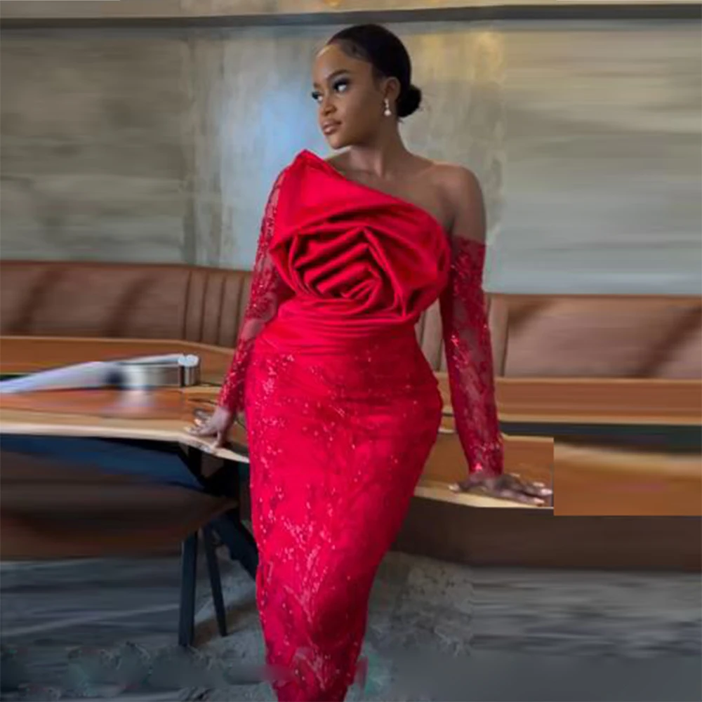 Красное платье с открытыми плечами для выпускного вечера, кружевное платье с длинными рукавами и рюшами, Черное женское строгое платье в африканском стиле
Красное платье с открытыми плечами для выпускного вечера, кружевное платье с длинными рукавами и рюшами, Черное женское строгое платье в африканском стиле