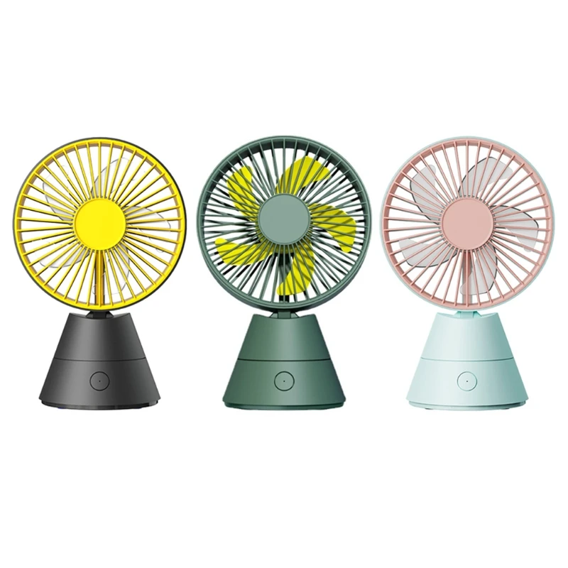 

Mini USB Desk Ultra-quiet Fan Portable Wireless USB Fan 3 Gears 4000mAh for Dorm Dropship