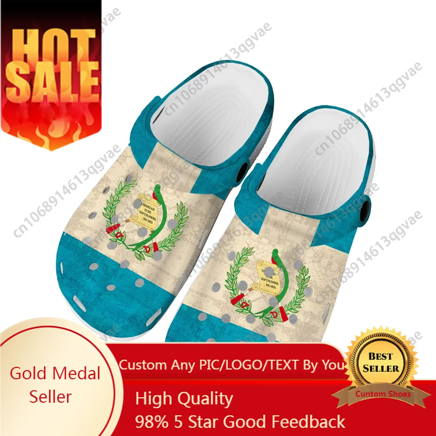 

Guatemalan Flag Home Clogs Custom Water Shoes Mens Womens Teenager Guatemala Shoe Garden Clog Breathable Beach Hole Slippers