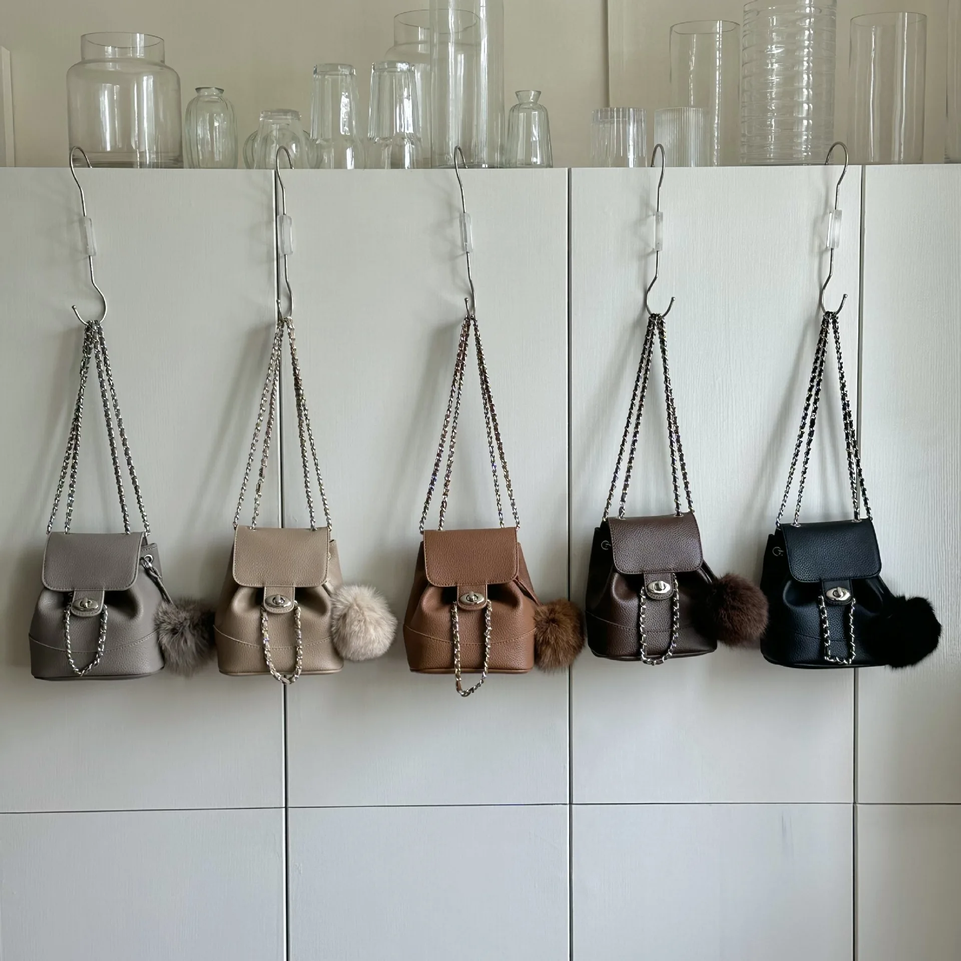 

niche autumn and winter mini style small fragrance chain shoulder bag recommended by blogger ins lychee grain crossbody