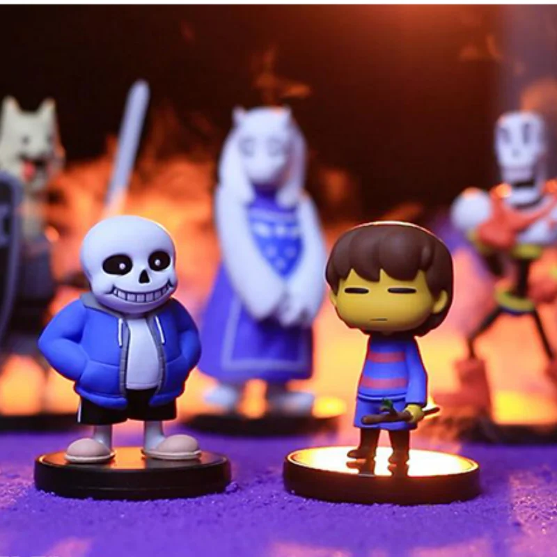 

Original Goods In Stock Fangamer Undertale Sans Frisk Toriel Papyrus Undyne Game Character Q Version Model Collectible Toys Gift