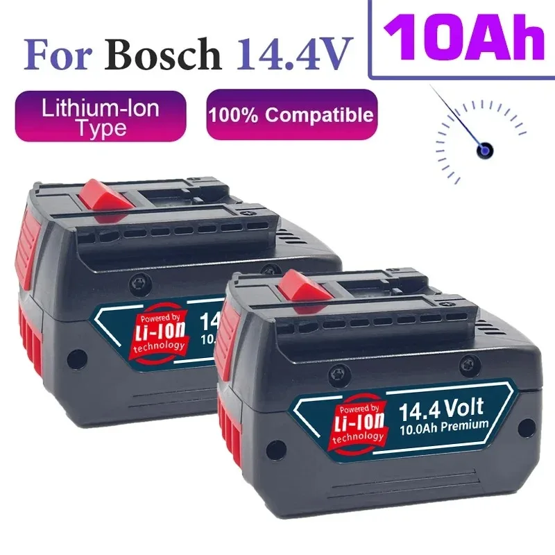 

Rechargeable Battery for Bosch Power tool 14.4V 10Ah for GBH GDR GSR 1080 DDS180 BAT614G Replacement Li-ion Battery Charger Set