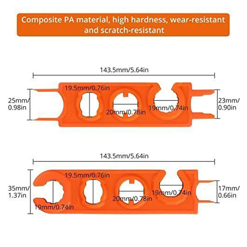 Solar Socket Wrench Kit ABS Multifunction Wrench 143*35mm/88.77mm*88.95mm/87.3mm Length PV Connector Wrenches Handle Tool
Solar Socket Wrench Kit ABS Multifunction Wrench 143*35mm/88.77mm*88.95mm/87.3mm Length PV Connector Wrenches Handle Tool