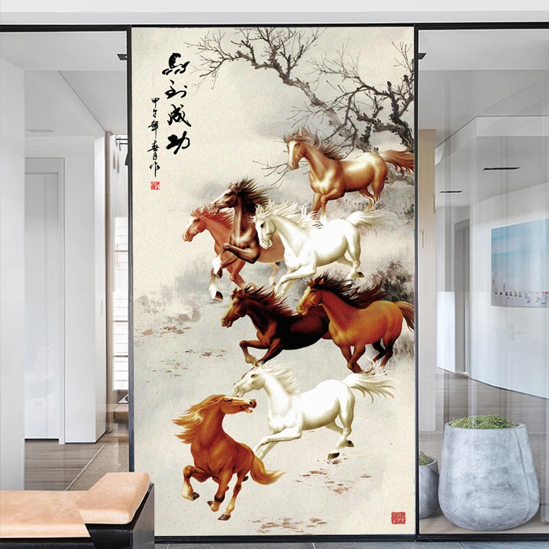 Window Film Privacy Frosted Glass Sticker Heat Insulation and Sunscreen Running Horse Decoration Adhesive sticker for Home
Window Film Privacy Frosted Glass Sticker Heat Insulation and Sunscreen Running Horse Decoration Adhesive sticker for Home