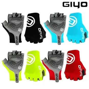 Explore o Conforto e Desempenho com as Luvas de Ciclismo Meio Dedo 7 Giyo Half-finger Gloves Anti-slip Bicycle Mitten Lycra Fabric Men's Cycling Fingerless Gloves MTB Road Bike Summer Short Gloves