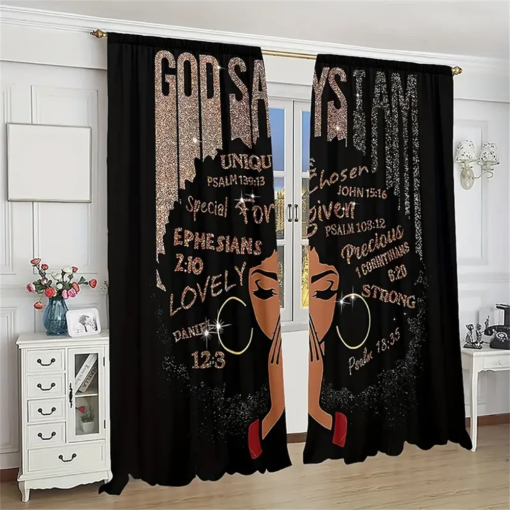2pcs Lovely Beautiful Princess Black Shiny Girl Window Curtains Polyester Material,Suitable For Living Room Bedroom Home Decor
2pcs Lovely Beautiful Princess Black Shiny Girl Window Curtains Polyester Material,Suitable For Living Room Bedroom Home Decor