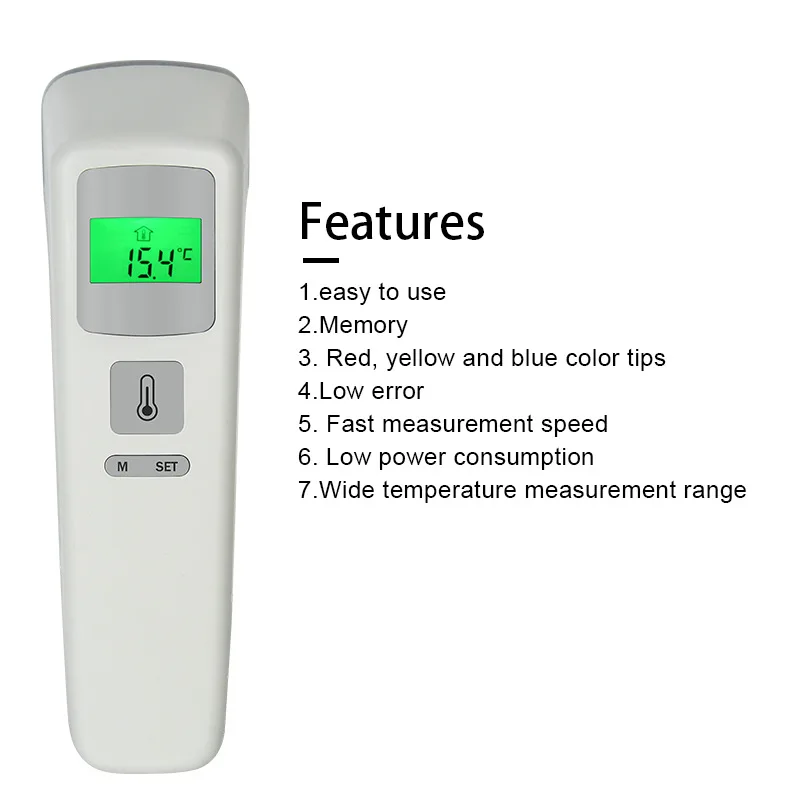 Non-contact infrared thermometer handheld forehead thermometer household thermometer medical thermometer temperature gun
Non-contact infrared thermometer handheld forehead thermometer household thermometer medical thermometer temperature gun