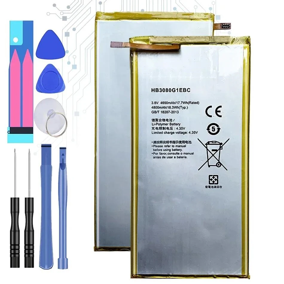 

HB3080G1EBW Tablet Battery For Huawei MediaPad T3 10/9.6 LTE AGS-L09 AGS-W09 AGS-L03 for Honor S8-701W + Tools