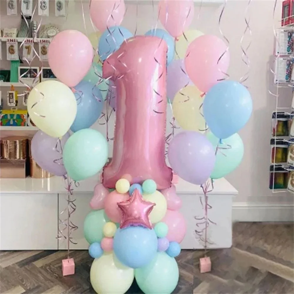 34pcs 40inch Pink Number Foil Balloons Happy Birthday Party Decorations Kids 1 2 3 4 5 6 7 8 9 Year Old Unicorn Macaroon Globos
34pcs 40inch Pink Number Foil Balloons Happy Birthday Party Decorations Kids 1 2 3 4 5 6 7 8 9 Year Old Unicorn Macaroon Globos