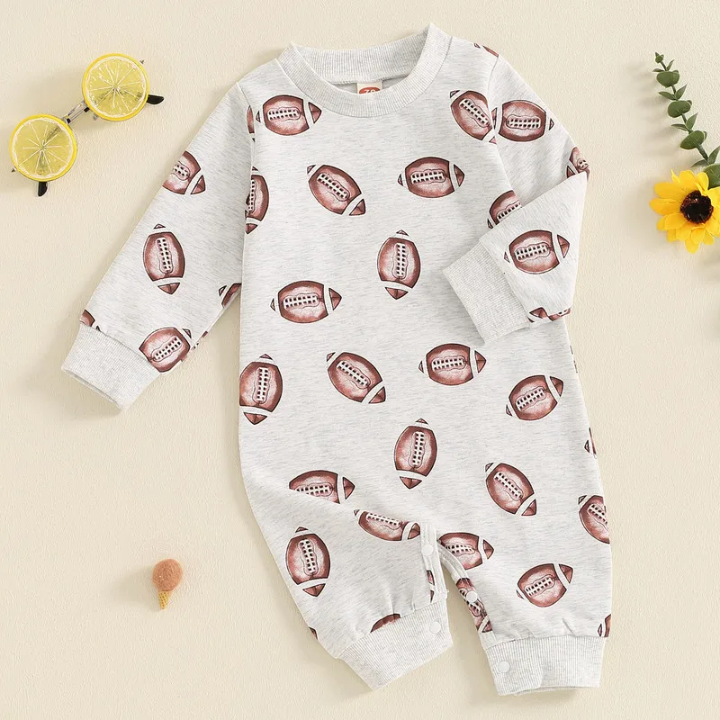 Baby Boys Girls Jumpsuits Long Sleeve Round Neck Football Print Rompers Newborn Clothes
Baby Boys Girls Jumpsuits Long Sleeve Round Neck Football Print Rompers Newborn Clothes