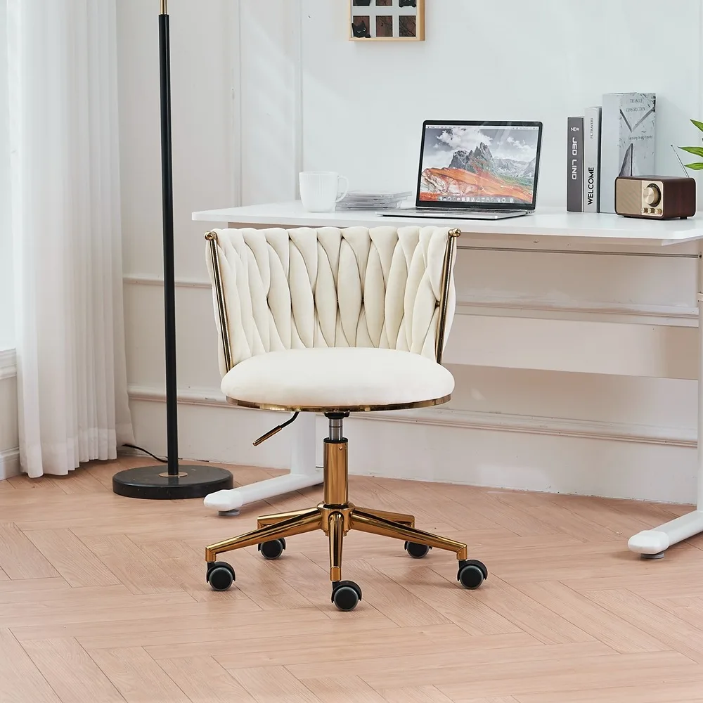 Office Chair, Upholstered Home Office Chairs with Adjustable Swivel Wheels, Ergonomic Office Chair for Living Room, Bedroom
Office Chair, Upholstered Home Office Chairs with Adjustable Swivel Wheels, Ergonomic Office Chair for Living Room, Bedroom