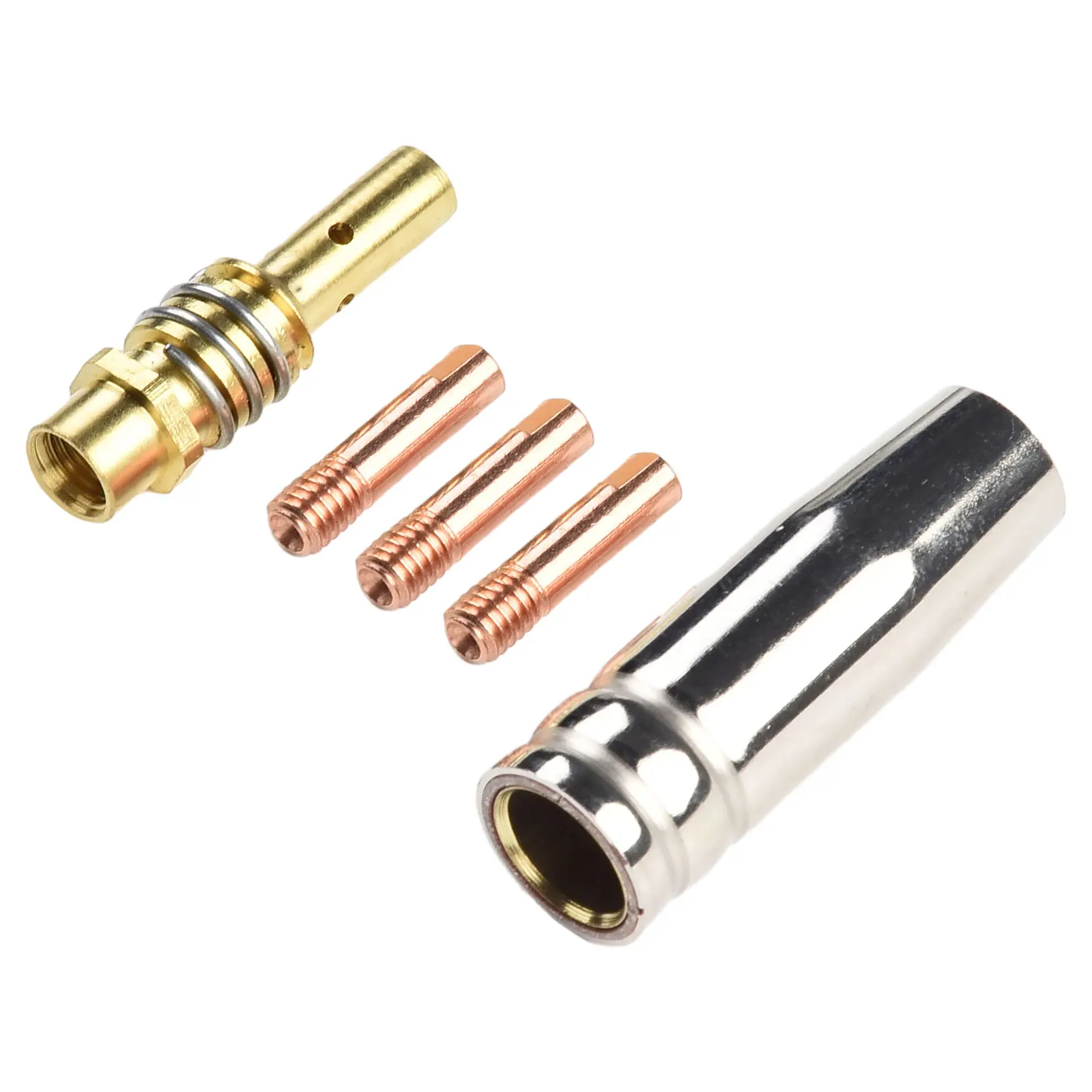 5Pcs MIG Welding MB15 15AK Nozzle Contact Tip 0.6/0.8/0.9/1.0/1.2mm For MIG Welding Torch Welding Parts Consumables Kit
5Pcs MIG Welding MB15 15AK Nozzle Contact Tip 0.6/0.8/0.9/1.0/1.2mm For MIG Welding Torch Welding Parts Consumables Kit
