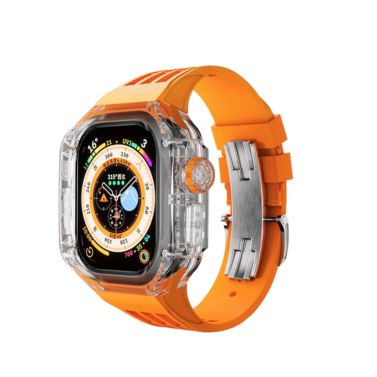 Transparent Modification Kit Case For Apple Watch Band Series 8Ultra 49mm Rubber Strap Butterfly Buckle Mod Kit For iWatch Ultra
Transparent Modification Kit Case For Apple Watch Band Series 8Ultra 49mm Rubber Strap Butterfly Buckle Mod Kit For iWatch Ultra