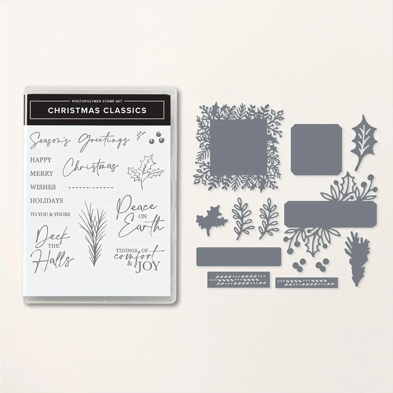 2023 September To December Holiday Catalog Christmas Classics Clear Stamp and Metal Cutting Dies for DIY Craft Scrapbooking
2023 September To December Holiday Catalog Christmas Classics Clear Stamp and Metal Cutting Dies for DIY Craft Scrapbooking