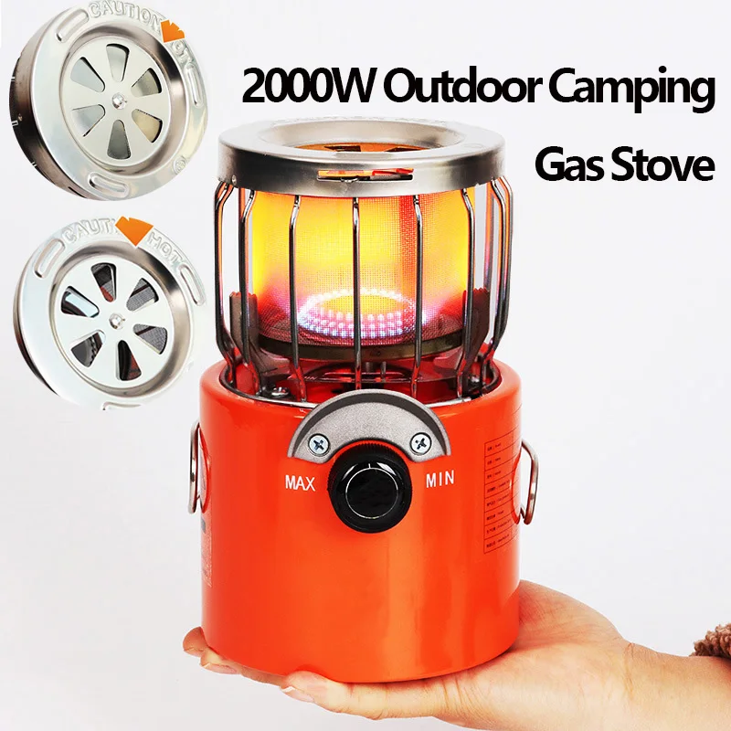 

2 in 1 Portable Propane Heater 2000W Outdoor Camping Gas Stove High Efficiency Heating Stove for Winter Ice Fishing Hiking