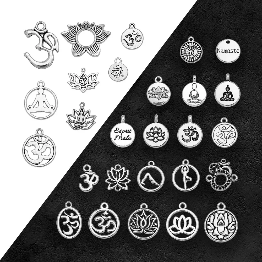 Antique Silver Plated Yoga Namaste Om Charms Lotus Flower Pendants For Diy Earring Jewelry Making Findings Supplies Accessories
Antique Silver Plated Yoga Namaste Om Charms Lotus Flower Pendants For Diy Earring Jewelry Making Findings Supplies Accessories