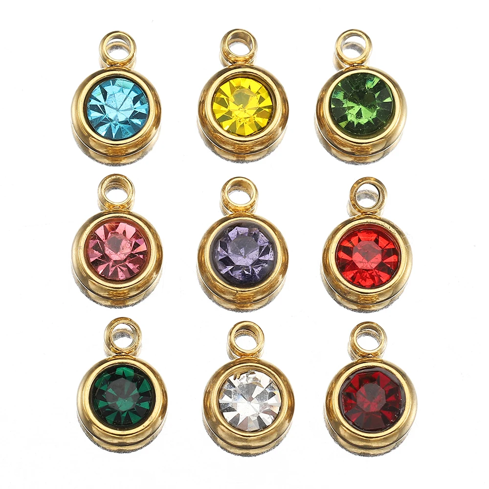 20pcs Stainless Steel 6mm Birthstone Stone Charm Glass Round Pendant Fit DIY Earring Necklace Jewelry Making Supplies Wholesale
20pcs Stainless Steel 6mm Birthstone Stone Charm Glass Round Pendant Fit DIY Earring Necklace Jewelry Making Supplies Wholesale
