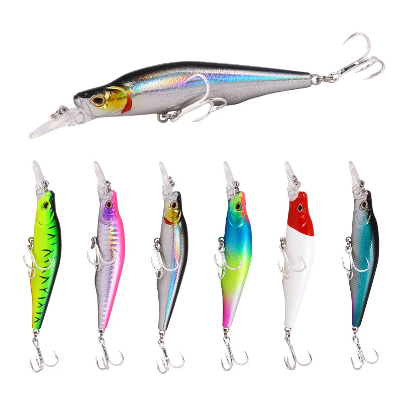 

1pc Minnow Aritificial Fishing Lure 3D Eyes Floating 9g 12g Wobbler Lures Crankbait Hard Bait Fish Tackle Hook Pesca Baits