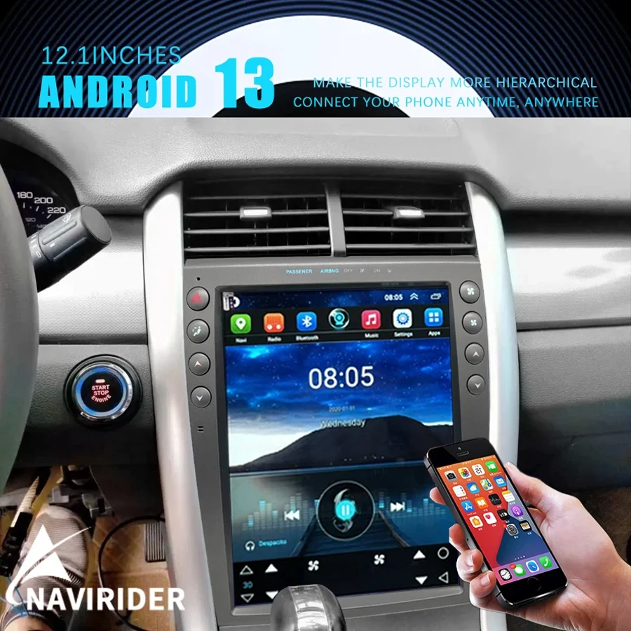 Автомобильный радиоприемник, 12 дюймов, Android 13, экран Тесла для Ford Edge 2007-2014, GPS, навигация Carplay, мультимедийный видеоплеер, Стерео Авторадио
Автомобильный радиоприемник, 12 дюймов, Android 13, экран Тесла для Ford Edge 2007-2014, GPS, навигация Carplay, мультимедийный видеоплеер, Стерео Авторадио