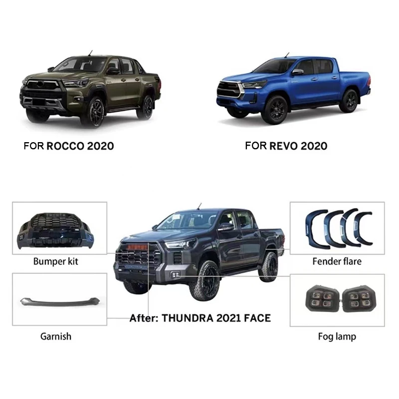 4X4 новый комплект деталей кузова для Toyota Hilux Rocco 2020, обновление до Tundra 2021
4X4 новый комплект деталей кузова для Toyota Hilux Rocco 2020, обновление до Tundra 2021