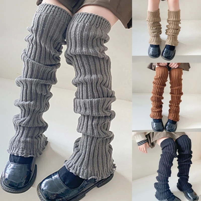 

Cable Knit Leg Warmers for Little Girl Winter Autumn Leggings NonSlip Knee High Socks Knit Stockings Kids Warm Leggings