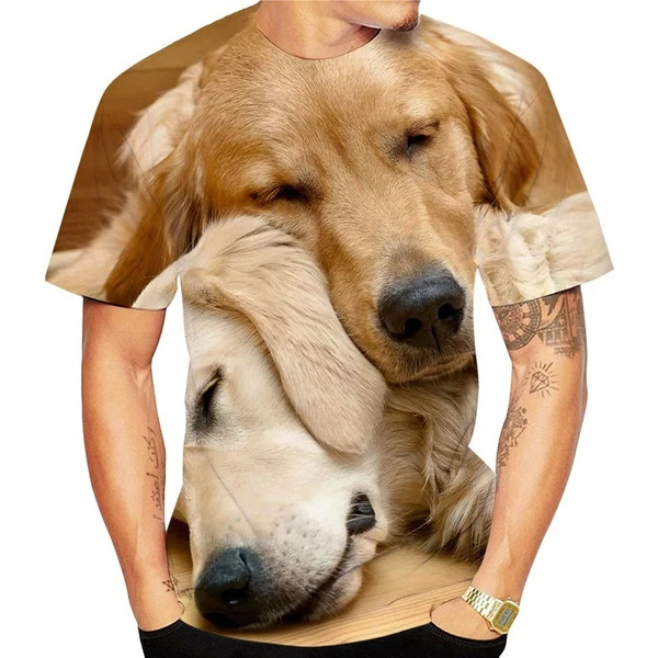 Summer Fashion Short-sleeved Cute Dog 3D Printed T-shirt Golden Retriever Fashion Casual Man T-shirt Shirt
Summer Fashion Short-sleeved Cute Dog 3D Printed T-shirt Golden Retriever Fashion Casual Man T-shirt Shirt