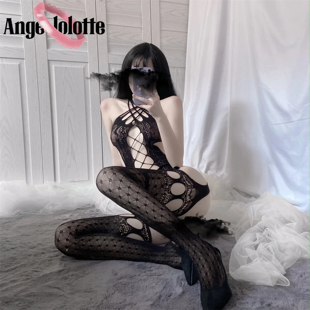 Hot Halter Fishnet Bodysuit Women Catsuit Transparent Open Crotch Sexy Clothes See Through Body Stockings Mesh Erotic Lingerie
Hot Halter Fishnet Bodysuit Women Catsuit Transparent Open Crotch Sexy Clothes See Through Body Stockings Mesh Erotic Lingerie