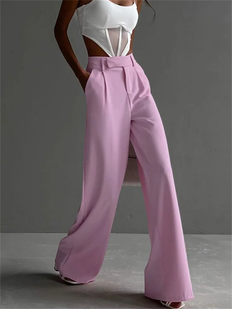 Women Natural Waist Solid Casual Wide Leg Pants Street Fashion Office OL Lady Palazzo Baggy Pantalon Long Trousers
Women Natural Waist Solid Casual Wide Leg Pants Street Fashion Office OL Lady Palazzo Baggy Pantalon Long Trousers