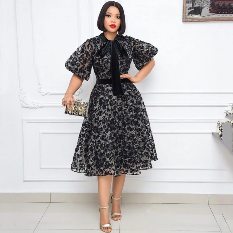 In The Summer of 2023, The New Light Mature Bubble Sleeve Black Gauze Print Fashion Waist Slim Sexy Dress
In The Summer of 2023, The New Light Mature Bubble Sleeve Black Gauze Print Fashion Waist Slim Sexy Dress